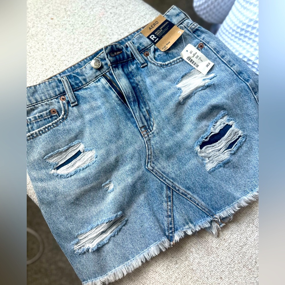 Aero high rise Denim Mini Skirt 2
